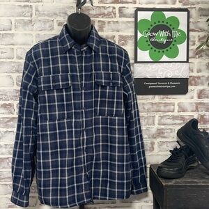 Boston Traders Men's Blue Plaid lined flannel Shirt large